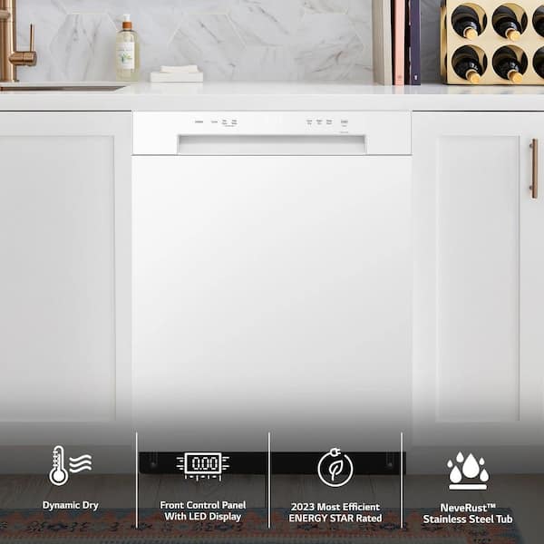 LG : LDS4821WW Full Console Dishwasher - White