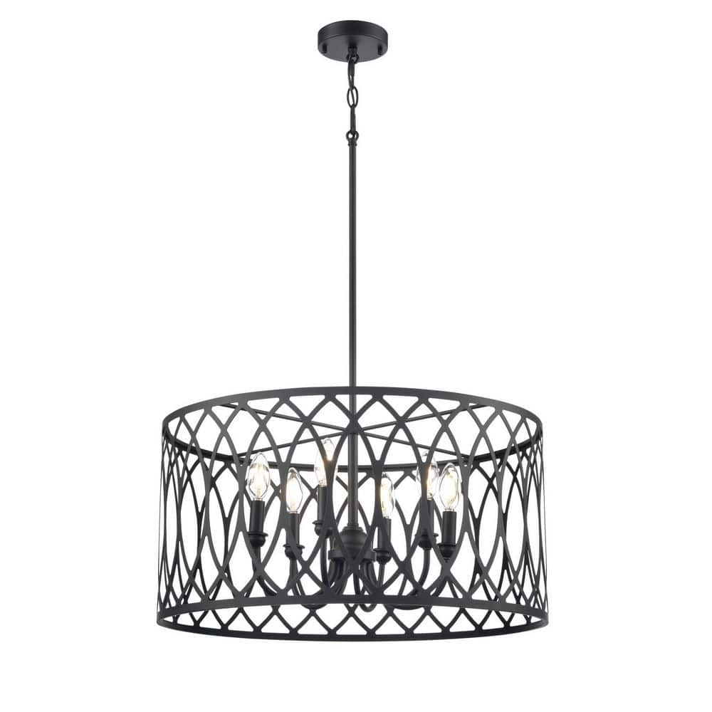 Arelyn 23 inch Wide 6-Light Pendant-Matte Black price history on PriceWatchPro