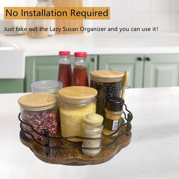 12-Inch Lazy Susan Turntable - Non-Skid Spice Rack Organizer For Kitchen Cabinet & Pantry
