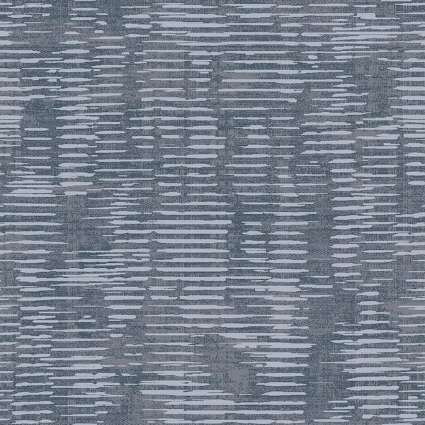 Unbranded Elegance Collection Blue Stripy Shimmer Finish Non-Pasted Non-Woven Wallpaper Sample