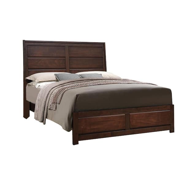 Acme Furniture Oberreit Brown Wood Frame King Platform Bed