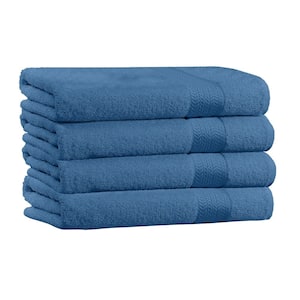 100% Cotton Quick Dry and Luxury Navy Blue Bath Towels (Pack of 4)