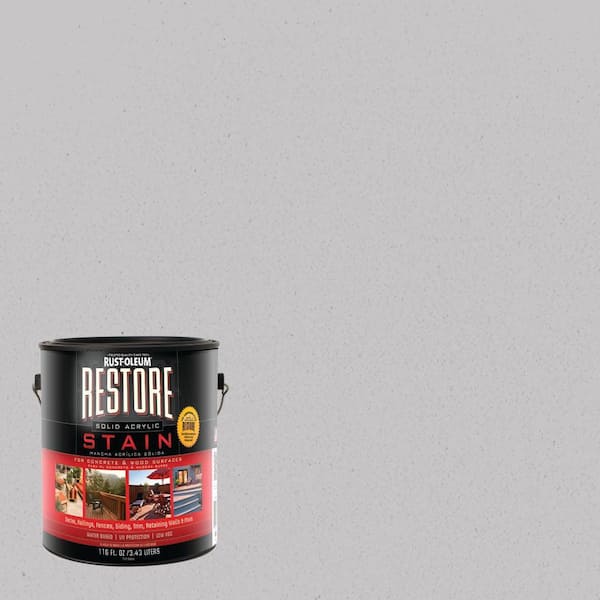 Rust-Oleum Restore 1 gal. Graywash Solid Acrylic Exterior Concrete and Wood Stain