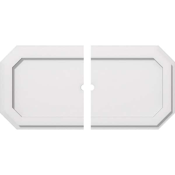 Ekena Millwork 26 in. x 13 in. x 1 in. Emerald Architectural Grade PVC Contemporary Ceiling Medallion (2-Piece)
