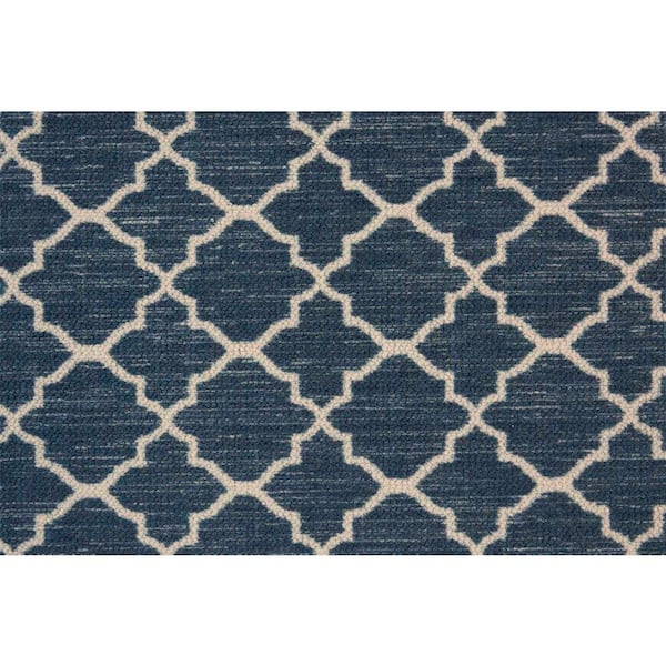 Natural Harmony Verandah - Marine - Blue 13.2 ft. 36 oz. Polyester Pattern Installed Carpet