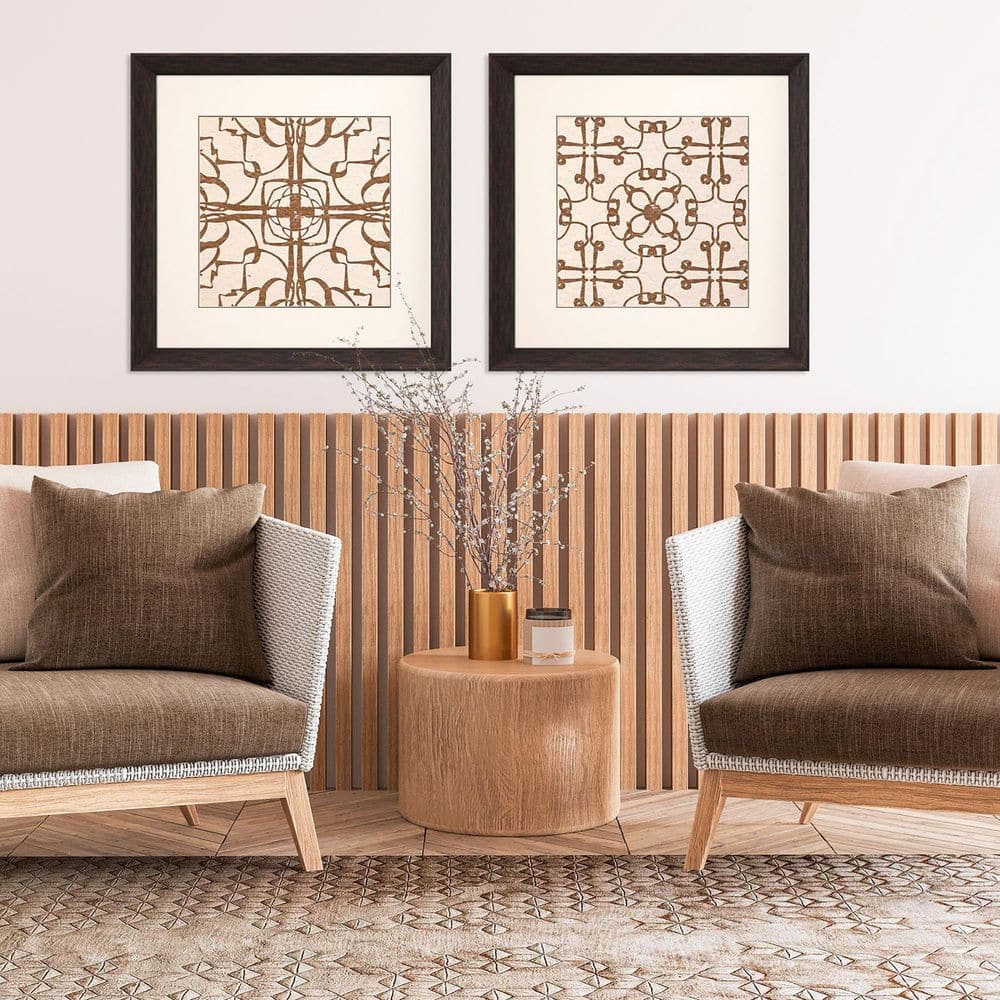 Motif on Cream by Saunders 2 Piece Framed Giclee Abstract Art Print 30 in. x 30 in. price history on PriceWatchPro