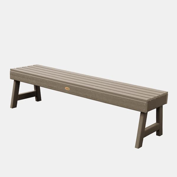 Highwood 60 in. 2-Person Woodland Brown Recylced Plastic Outdoor Bench
