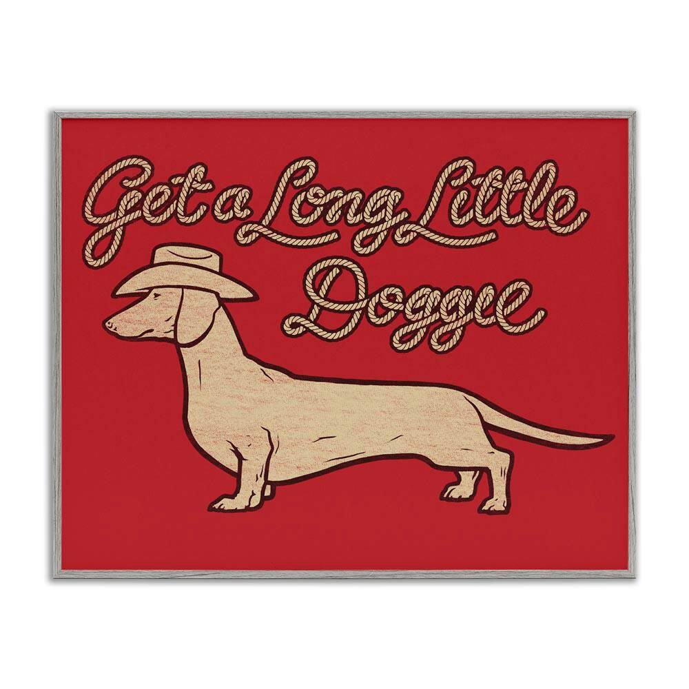 Long Little Doggie by Jedco Brands, Inc. Gray Framed Typography Giclee Art Print 24 in. x 30 in. price history on PriceWatchPro