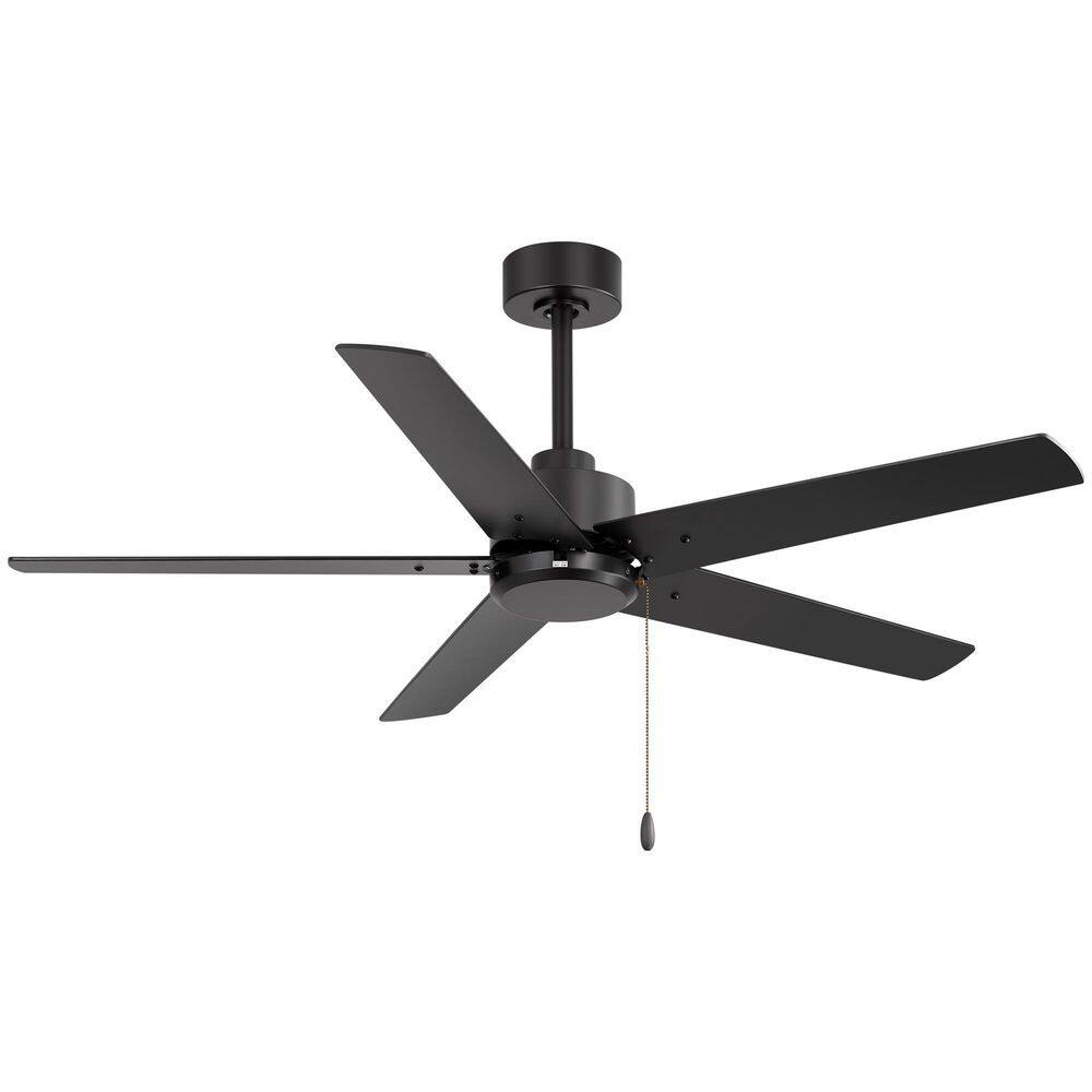 Sunil 52 in. Indoor 3-Speed Black Ceiling Fans with Pull Chain and Downrod No Light price history on PriceWatchPro