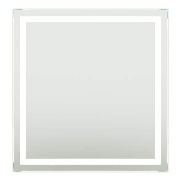 Carlton 34 in. W x 36 in. H Rectangular Frameless Anti-Fog LED Dimmable Wall Bathroom Vanity Mirror