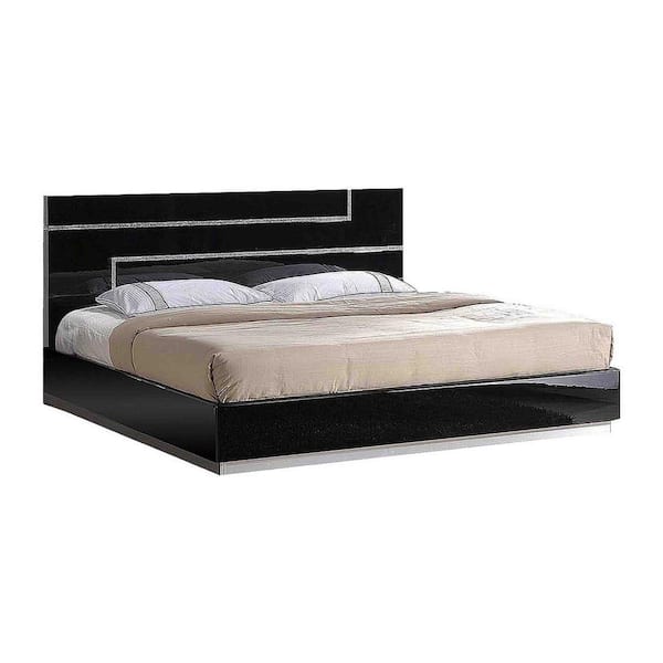 Barcelona Black California King Platform Contemporary Bed