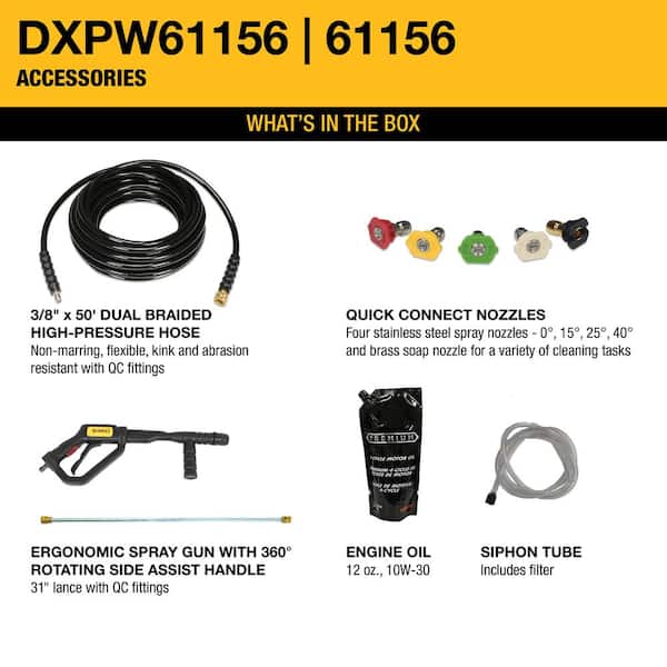 DEWALT 4400 PSI 4.0 GPM Cold Water Gas Pressure Washer w/ DeWalt Engine  DXPW61156 - The Home Depot