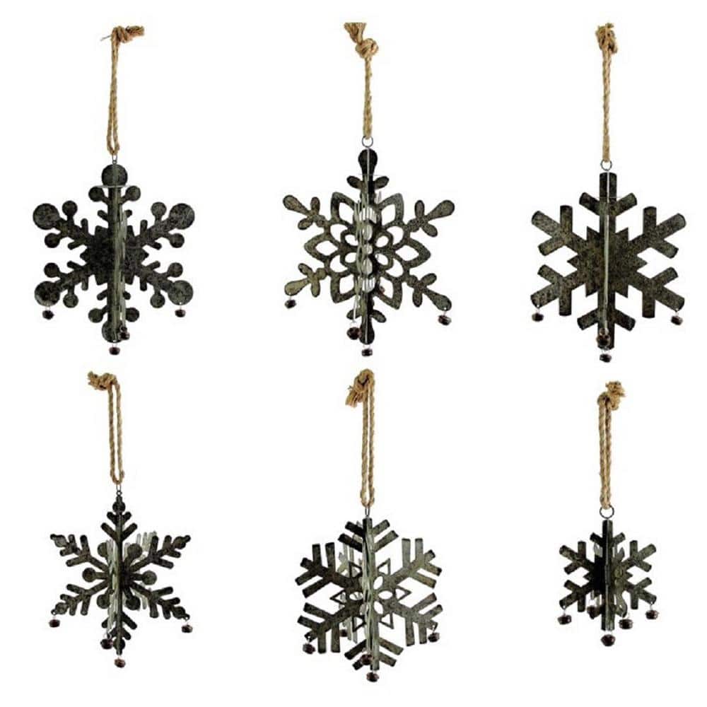 7.75” Holiday Metal Snowflake Ornament