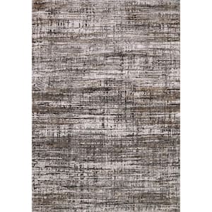 Riley 9 ft. X 12 ft. Grey/Beige Abstract Indoor Area Rug