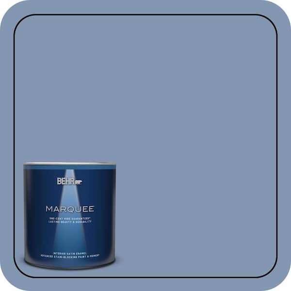 BEHR MARQUEE 1 qt. #S530-4 Jet Set One-Coat Hide Satin Enamel Interior Paint & Primer