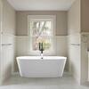 Vanity Art Lorient 59 in. Acrylic Flatbottom Freestanding Bathtub in White VA6812