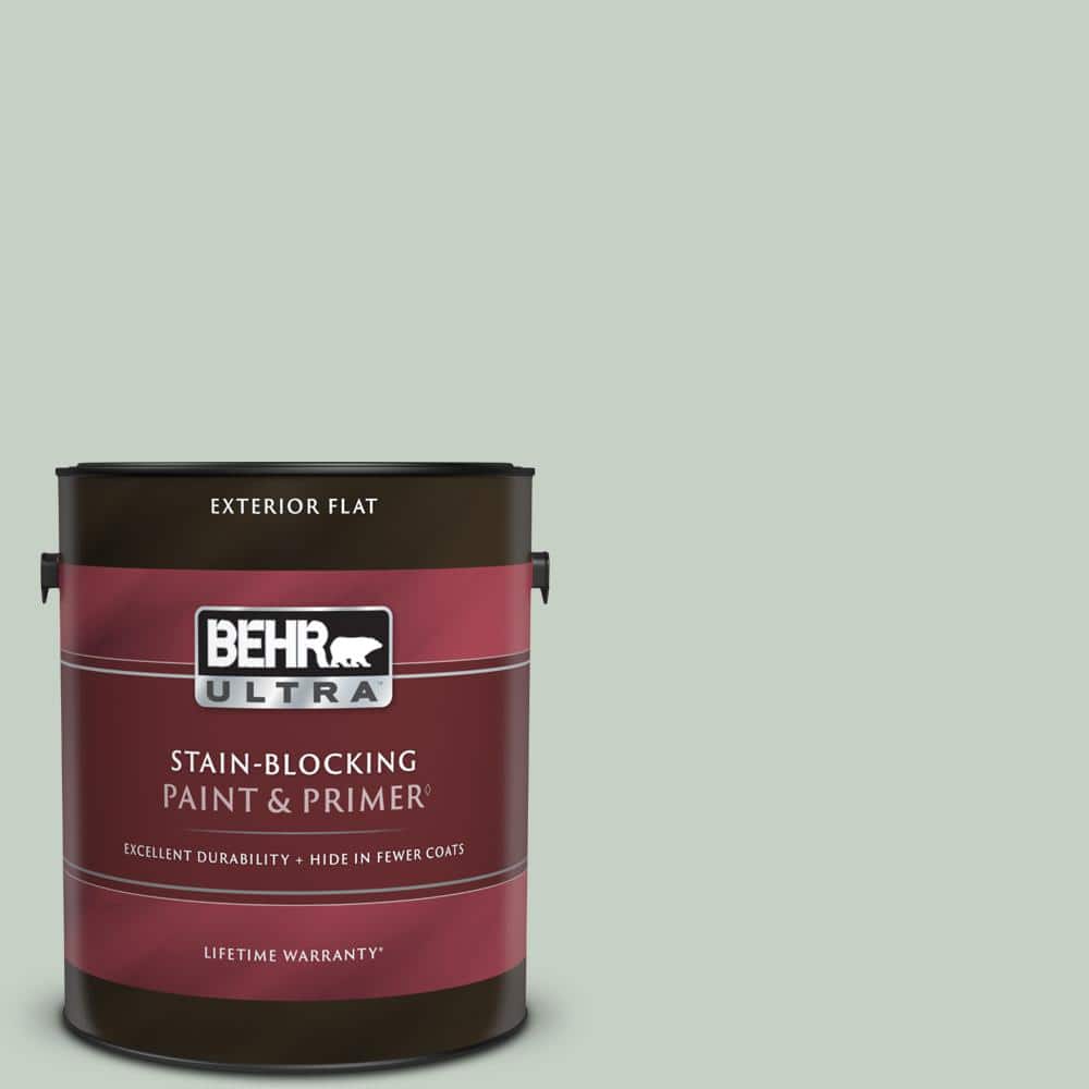 BEHR ULTRA 1 gal. N4002 Frosted Sage Flat Exterior Paint & Primer