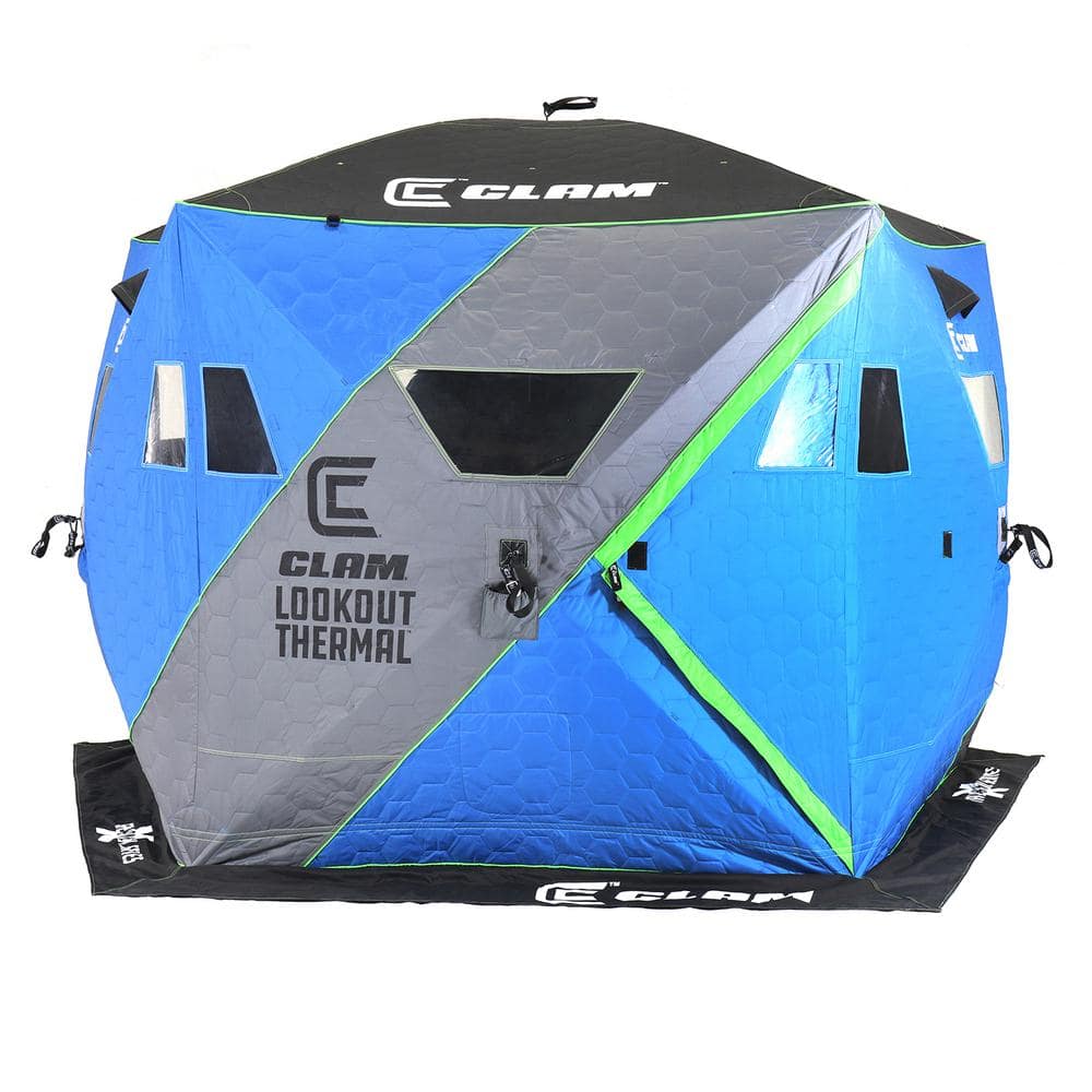 Clam X400 Thermal 4-Person to 6-Person Outdoor Portable Pop Up Ice Fishing  Shelter Tent 16050 - The Home Depot