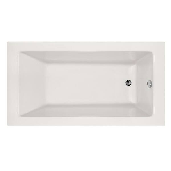 Hydro Systems Shannon 60 in. Acrylic Rectangular Drop-in Air Bath Tub with Right Hand Drain in Biscuit