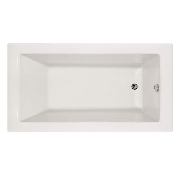 Hydro Systems Shannon 60 in. Acrylic Right Hand Drain Rectangular Alcove Air Bath Bathtub in White