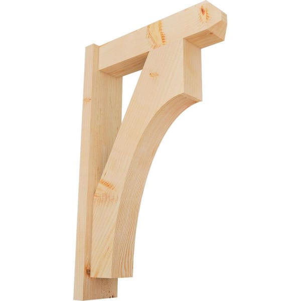 Ekena Millwork 6 in. x 32 in. x 20 in. Douglas Fir Westlake Craftsman Smooth Outlooker