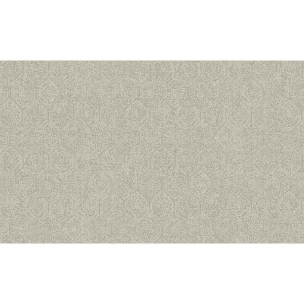 Advantage Edsel Grey Geometric Wallpaper Sample