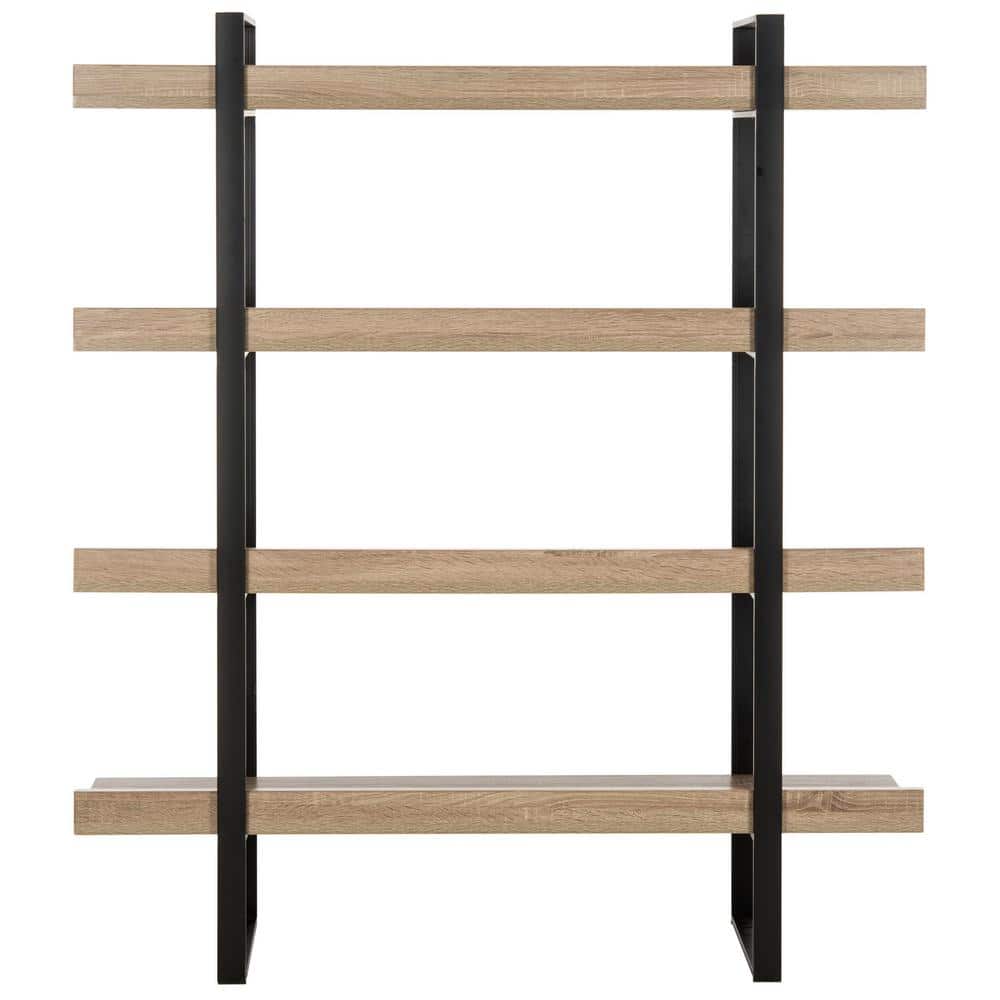 Belgium-Inspired Oak & Black Iron 4-Tier Etagere
