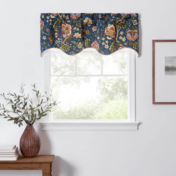 Ellis Curtain Boxtree 16 in. L Cotton Lined Scallop Valance