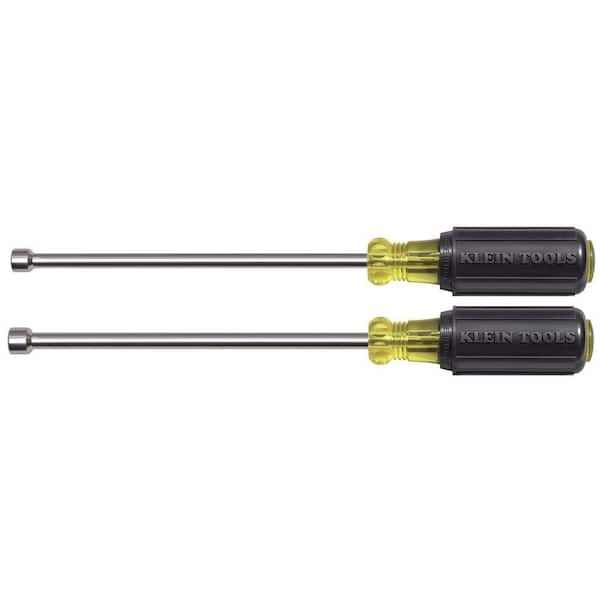 Klein Tools Magnetic Nut Driver Set with 6 in. Shaft (2-Piece)