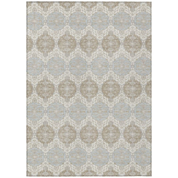 Chantille Machine Washable Indoor/Outdoor Abstract ACN2918 Ivory 10 ft. x 14 ft. Area Rug