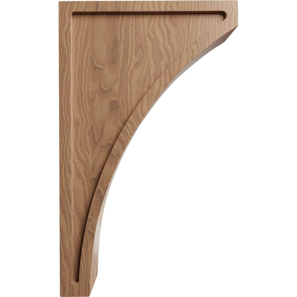 Mahogany Hand-Carved 14" Wood Corbel