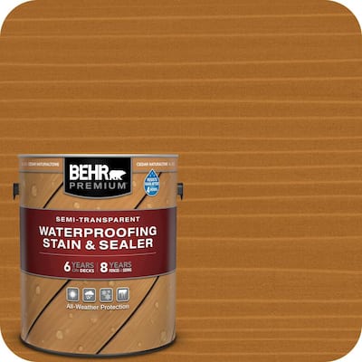 1 gal. #ST-533 Cedar Naturaltone Semi-Transparent Waterproofing Exterior Wood Stain and Sealer