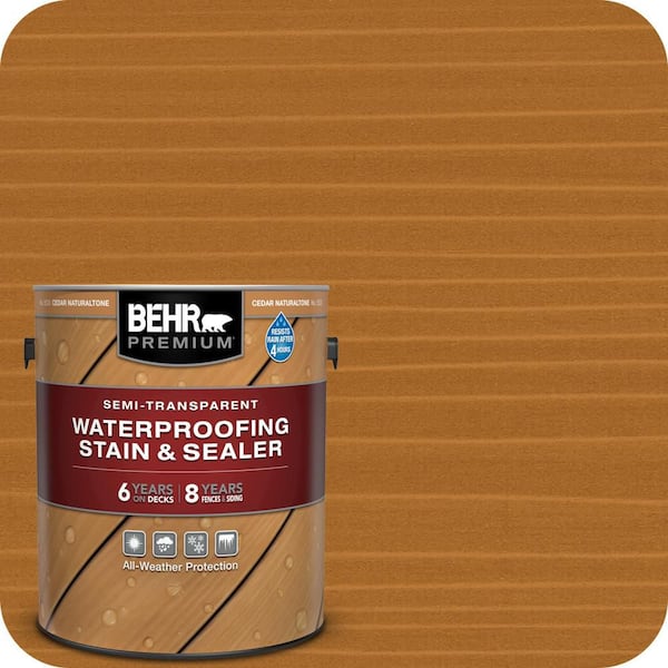 1 gal. #ST-533 Cedar Naturaltone Semi-Transparent Waterproofing Exterior Wood Stain and Sealer