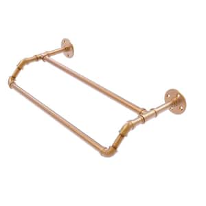 Pipeline Collection 24 in. Double Towel Bar in Brushed Bronze