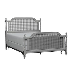 Melanie Gray Queen Headboard and Footboard Bed with Frame