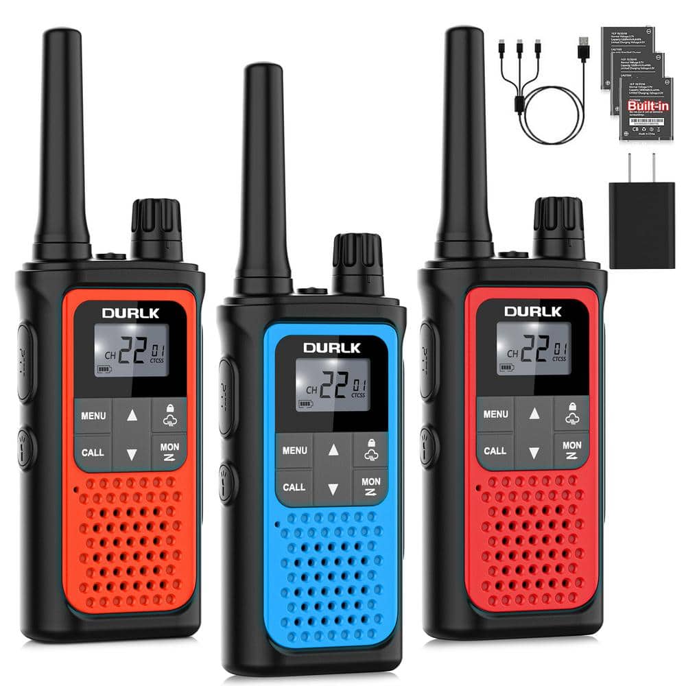 Durable 5 Mile Range Rechargeable Waterproof Digital 2-Way Radio with Charger (3-Pack) price history on PriceWatchPro