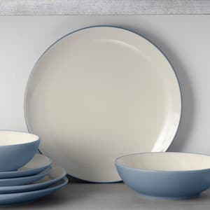 Colorwave Ice 10.5 in. (Light Blue) Stoneware Coupe Dinner Plates, (Set of 4)