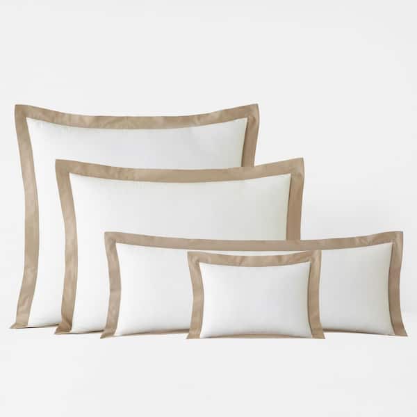 Company Cotton Solid Border Throw Pillow Cover