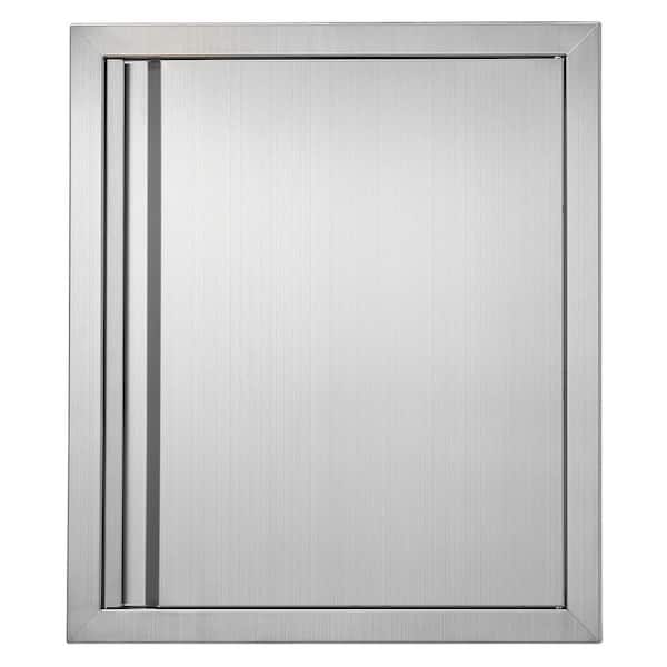 OGETFUUR 18 in. x 21 in. Stainless Steel BBQ Access Door, Single Flush Mount Door with Recessed Handle for Island and Cabinet