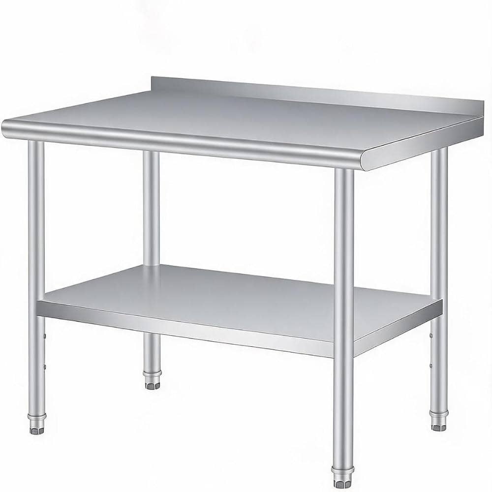 "72""x24""x35"" Stainless Steel Prep Table Heavy Duty Work Table Outdoor Kitchen Workbench with Adjustable Shelf" price history on PriceWatchPro