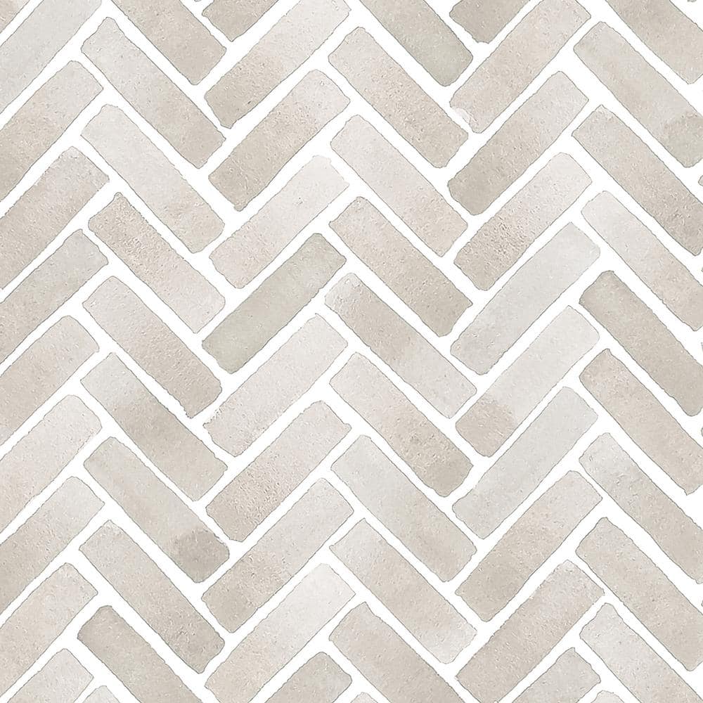 Watercolor Herringbone Cream Rug