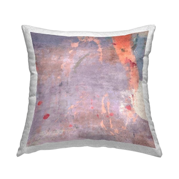 Stupell Industries Purple Brushed Abstract Outdoor Printed Throw Pillow by Suzanne Nicoll