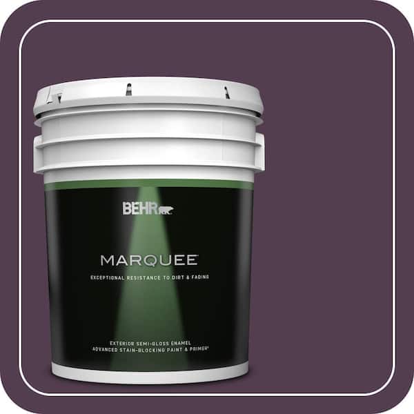 BEHR MARQUEE 5 gal. #PPU17-02 Oriental Eggplant Semi-Gloss Enamel Exterior Paint & Primer