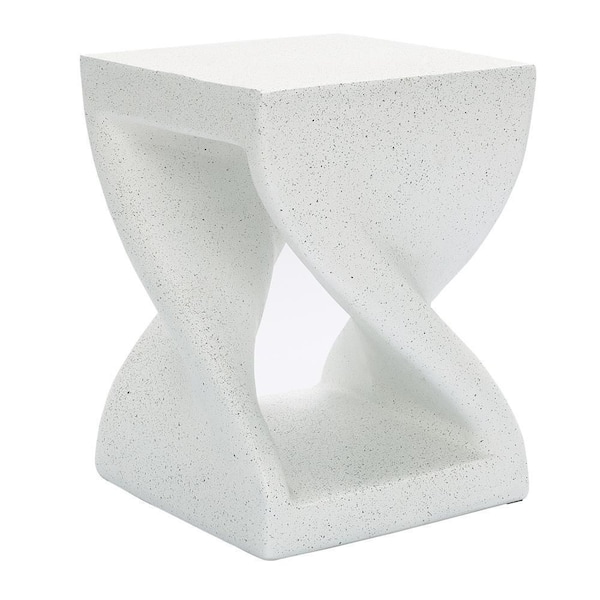 Z shaped side store table white