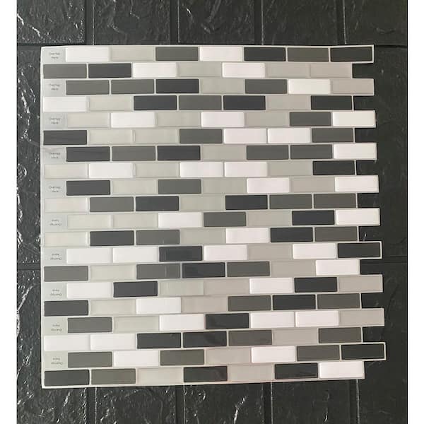 12 x 12 3D Waterproof Peel & Stick Tile for Backsplash – LSDECO-TILE