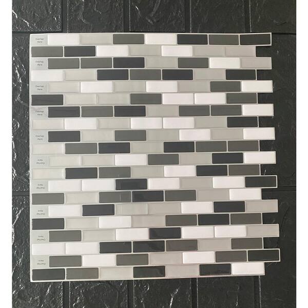 Art3d A16003 - Peel and Stick Metal Mosiac Sheets for Backsplash 12in x 12in 10 Tiles 9.7 sq.ft