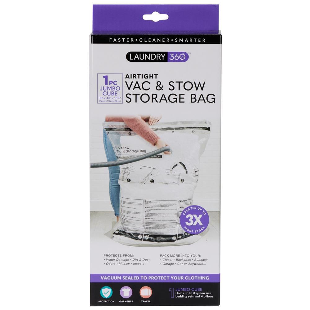 Woolite 1PC CUBE JUMBO VACUUM STORAGE BAG 35 43 15.5 W 85564 The Home Depot