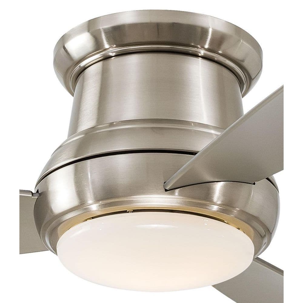 52" Brushed Nickel LED Ceiling Fan with Remote and Light
