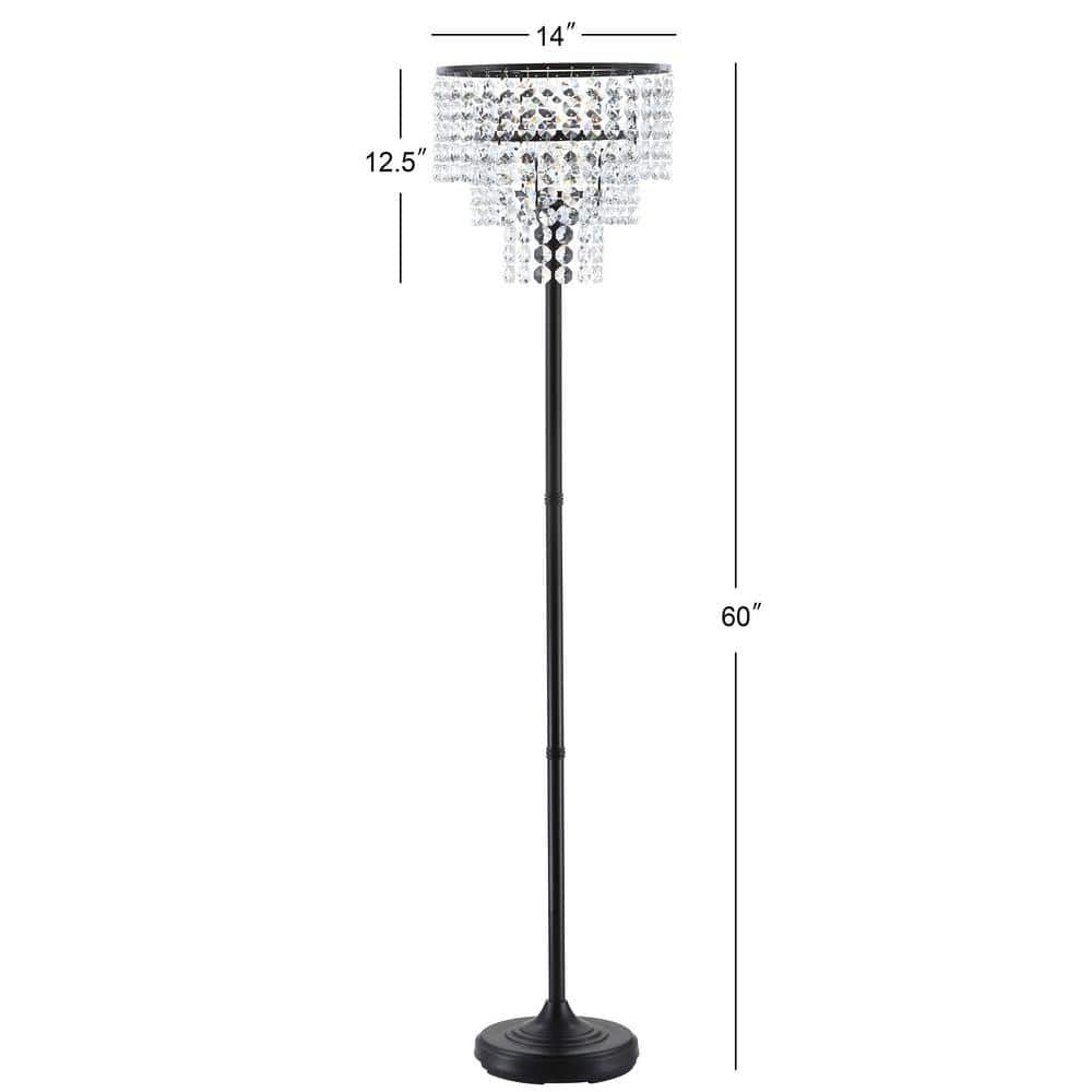 Juliette 60" Bronze Crystal Transitional Glam Floor Lamp