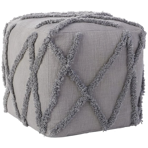 Mina Victory Lifestyles Gray 16 in. x 16 in. Throw Pillow